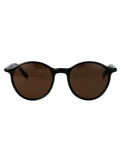 Montblanc Mb0324s Sunglasses In Black-black-brown