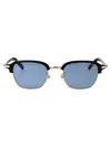 Montblanc Squared Sunglasses Mb0390 S 002 In Blue