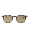 Montblanc Round Sunglasses Mb0355 S 007 In Brown