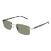Montblanc Geometric-frame Sunglasses In Gold