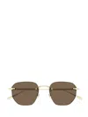 Montblanc Square-frame Sunglasses In Brown