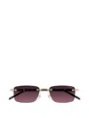 Montblanc Rectangle Sunglasses In Gold