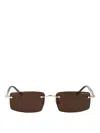 Montblanc Rectangle-frame Sunglasses In Gold