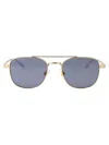 Montblanc Mb0363s Sunglasses In Gold-gold-light Blue