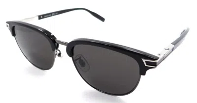 Pre-owned Montblanc Sunglasses Mb0040s 001 53-18-145 Black - Silver / Grey Made In Japan In Gray