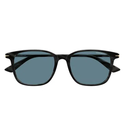 Montblanc Sunglasses Mb0338 S 006 Striped Gray/blue Men