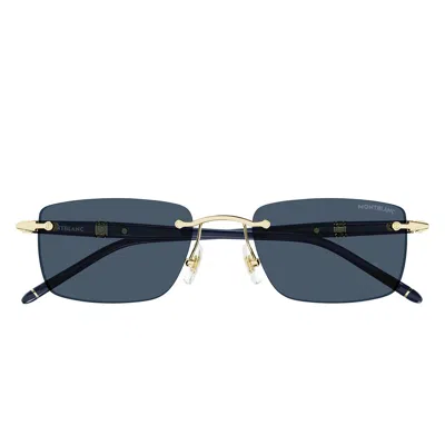 Montblanc Sunglasses Mb0344 S 003 Gold/blue Men