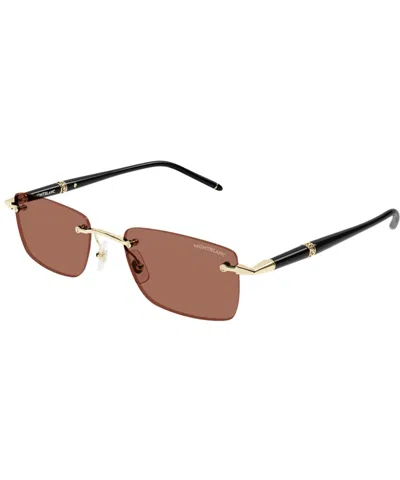 Montblanc Sunglasses Mb0344s In Brown