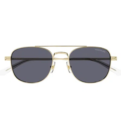 Montblanc Sunglasses Mb0363 S 004 Gold/blue Men