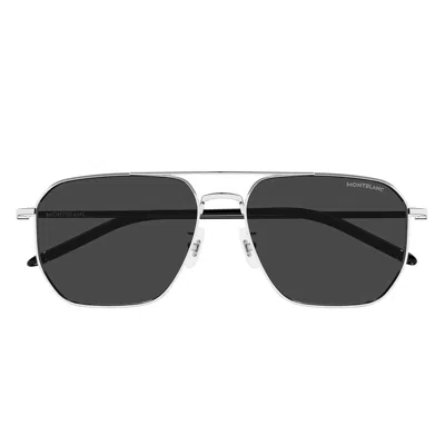 Montblanc Sunglasses Mb0367 Sa 002 Silver Black/gray Men