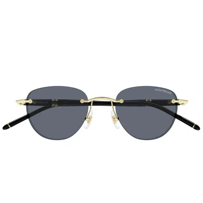 Montblanc Sunglasses Mb0412 S 001 Gold/gray Men