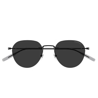 Montblanc Sunglasses Mb0428 S 001 Black/gray For Men
