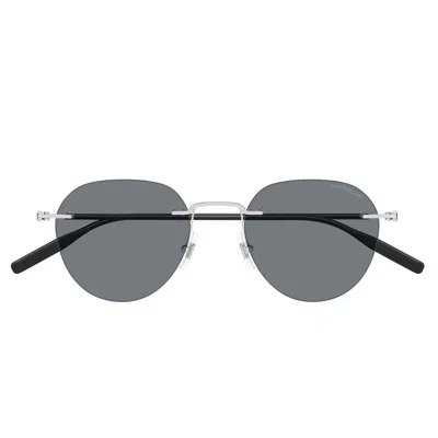 Montblanc Sunglasses Mb0428 S 002 Silver/gray Men's