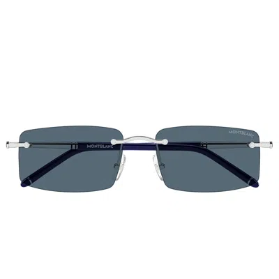 Montblanc Sunglasses Mb0443 S 003 Silver/grey Men In Gray
