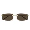 Montblanc Rectangle-frame Sunglasses In Brown