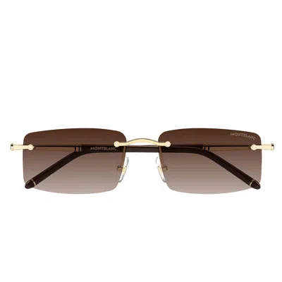 Montblanc Rimless Sunglasses Mb0443 S 008 In Multi