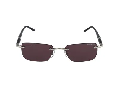Montblanc Sunglasses  Mb0344 S 002 Silver Black Violet /20/150 In Multi
