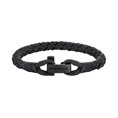 Montblanc T-hook Bracelet In Black Nylon & Stainless Steel