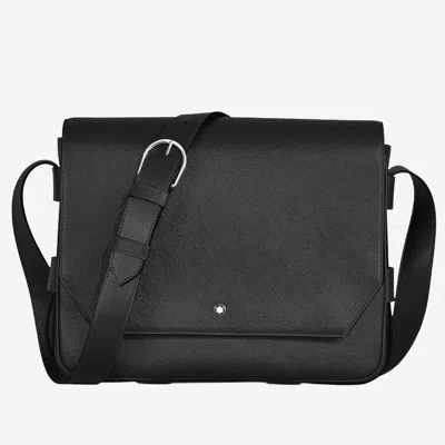 Montblanc Tailored Leather Shoulder Bag In Black