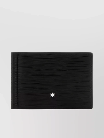 Montblanc Textured Bifold Wallet With Stylish Finish In Black