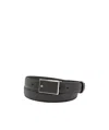 Montblanc Textured Embossed Belt In Black