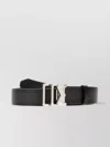 Montblanc Textured Leather Belt Silver-tone Buckle In Brown