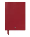 Montblanc Textured Leather Notebook In Red