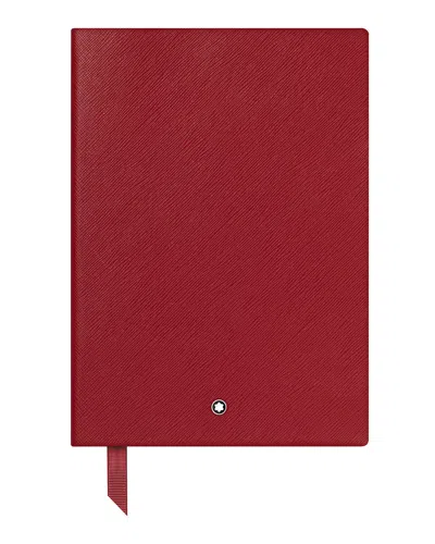 Montblanc Textured Leather Notebook In Red