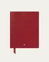 Montblanc Textured Leather Notebook In Red