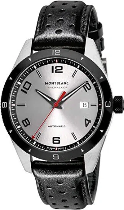Pre-owned Montblanc Timewalker 116058 Automatic Watch Silver Dial 41mm Men's