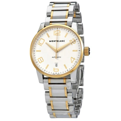 Montblanc Timewalker Automatic Silver Dial Men's Watch 106502 In Gold / Gold Tone / Silver / Yellow