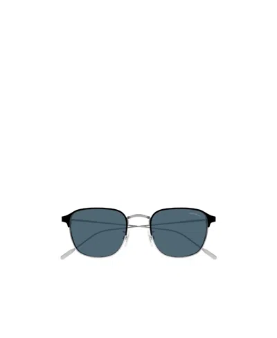 Montblanc Tinted Square-frame Sunglasses In Blue