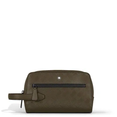 Montblanc Toiletry Clutch In Extreme Leather In Brown