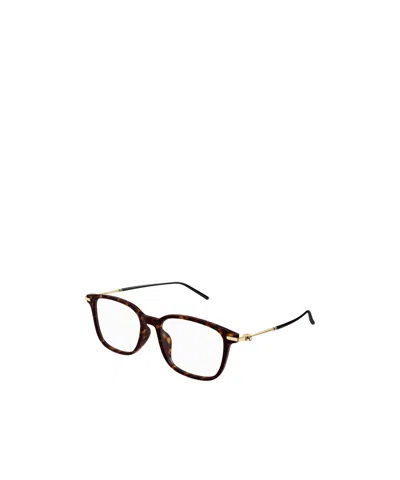 Montblanc Tortoiseshell-effect Glasses In Black
