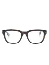 Montblanc Tortoiseshell-effect Square-frame Glasses In Brown