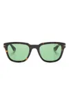 Montblanc Eckige Sonnenbrille Mit Logo-gravur In Brown