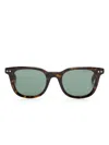 Montblanc Tortoiseshell Square-frame Sunglasses In 褐色