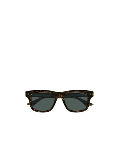 Montblanc Tortoiseshell Square-frame Sunglasses In Black