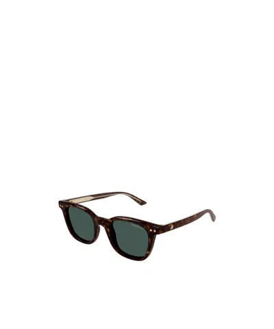 Montblanc Tortoiseshell Square-frame Sunglasses In Green
