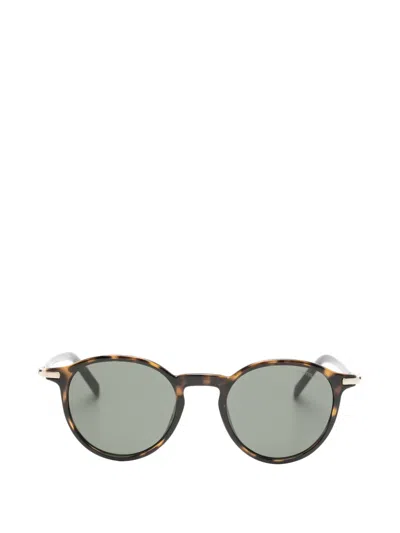 Montblanc Tortoiseshell-effect Round-frame Sunglasses In Brown