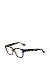 Montblanc 톨토이즈셸 이펙트 스퀘어 프레임 안경 In Black