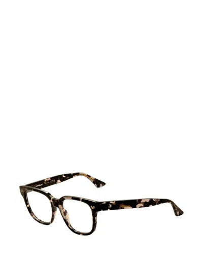Montblanc 톨토이즈셸 이펙트 스퀘어 프레임 안경 In Black
