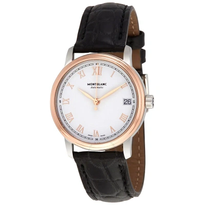 Montblanc Tradition Automatic Ladies Watch 114368 In Black / Gold / Gold Tone / Mother Of Pearl / Rose / Rose Gold / Rose Gold Tone / White