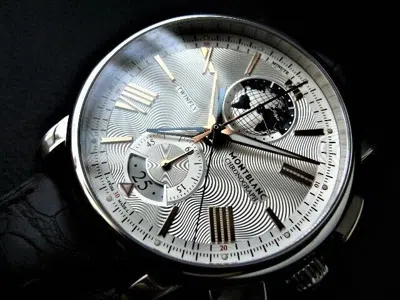 Pre-owned Montblanc Twinfly Flyback Chronograph Gmt 4810 110th Anniversary Limited Edition