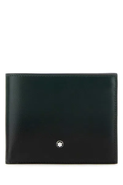Montblanc Two-tone Leather Wallet In Britishgreen