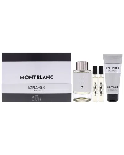 Montblanc Unisex 3.3oz Explorer Platinum Eau De Parfum & Shower Gel In Multi