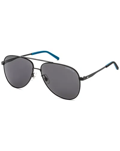 Montblanc Unisex Mb0103s 59mm Sunglasses In Black
