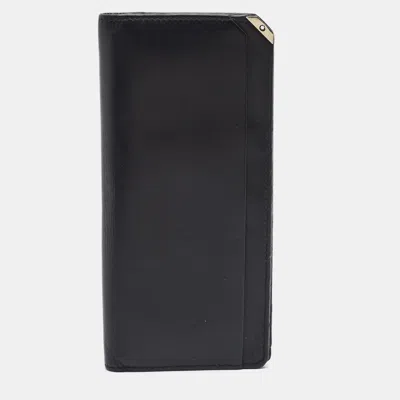 Pre-owned Montblanc Urban Spirit Black Leather Long Wallet