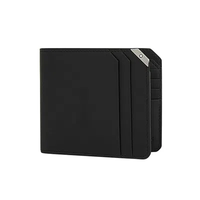 Pre-owned Montblanc Urban Spirit Black Leather Men's Wallet 6cc 124089