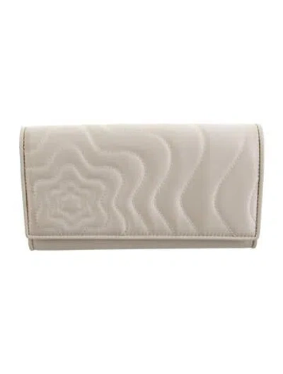 Pre-owned Montblanc Vintage Leather Continental Wallet In Neutrals
